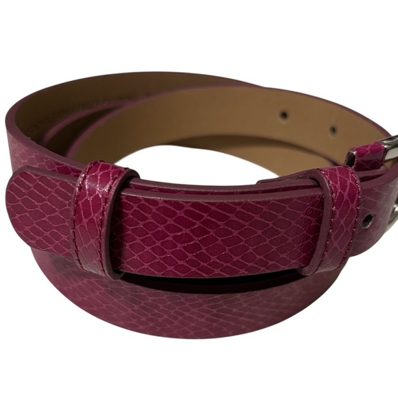Target Fuschia Faux Leather Belt Silver Buckle Women’s Size 2XL - Picture 4 of 12
